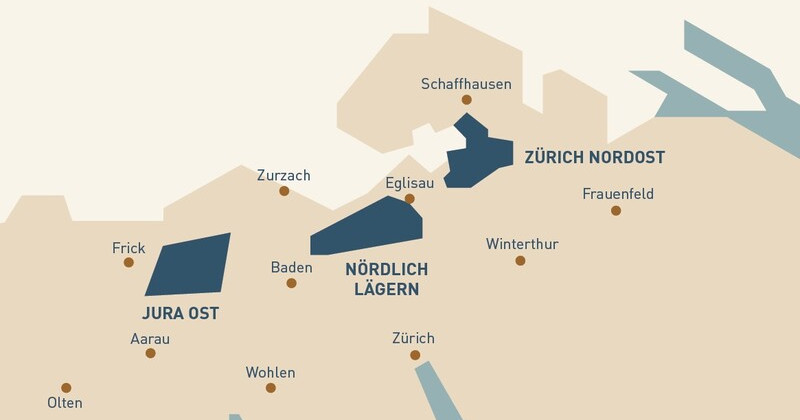 The siting regions Jura Ost, Nördlich Lägern and Zürich Nordost were investigated as candidates constructing a deep geological repository.